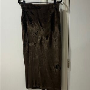 VINCE Elegant Brown Velvet fur Skirt
